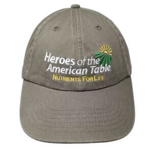 Simplot Heroes of the American Table Brown Baseball Cap Hat Slideback OS Cotton